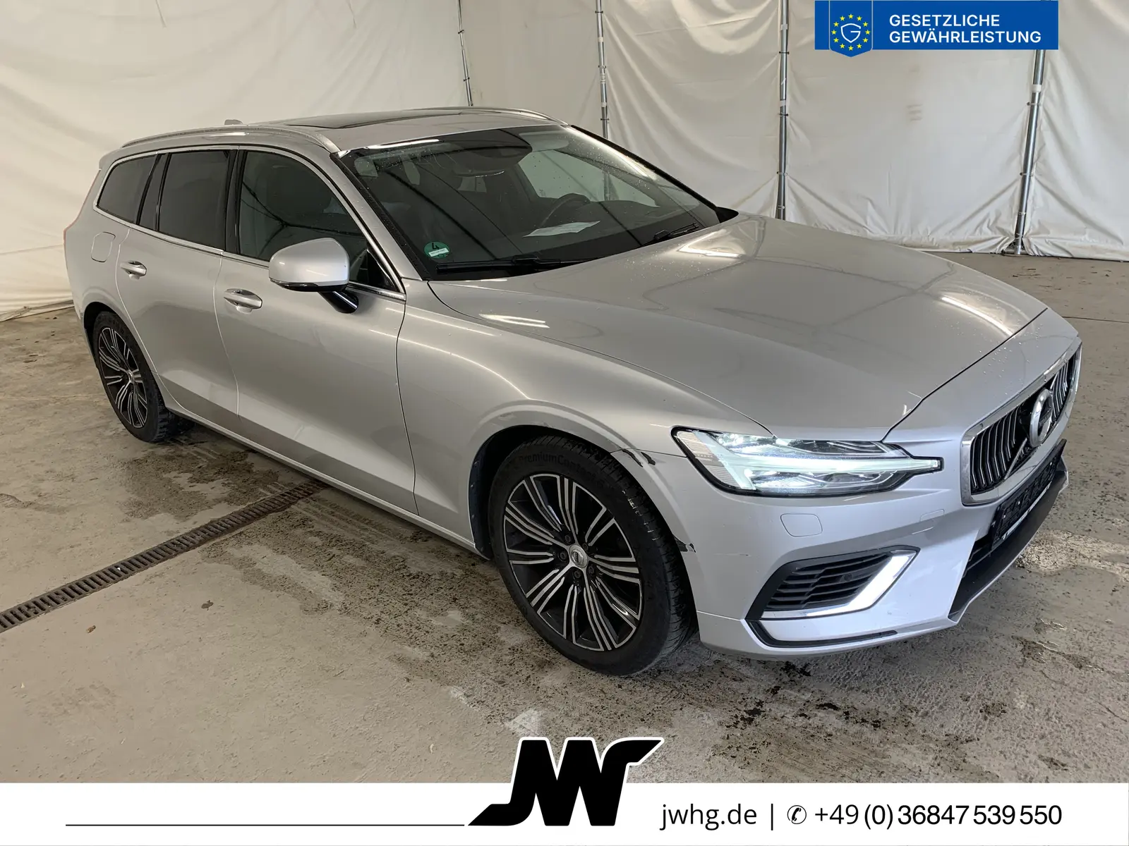 Volvo V60 4x4 2,0 186 kW PHEV Automatik Baujahr 2020, silber, 143.251 km, Deutschland — Foto 2 von 16