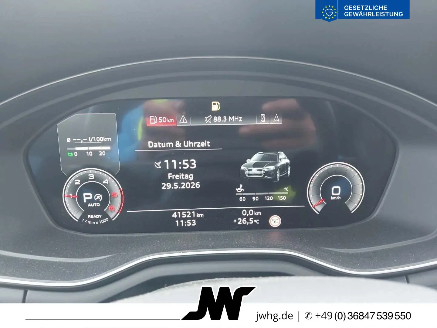 Audi A4 2,0 150 kW Automatik Baujahr 2023, blau, 41.600 km, Deutschland — Foto 7 von 19